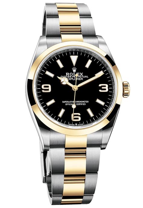 rolex explorer two tone